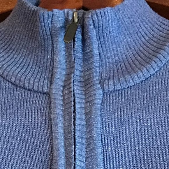𝅺SORANO Men's 1/4 Zip Front Sweater Size XL 100% Polyester - Picture 1 of 8